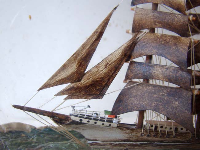 A highly detailed five-masted ship in a Bottle flying the American flag circa 1900 — image 3